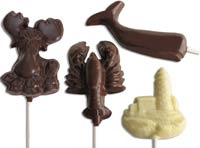 chocolate suckers from Maine