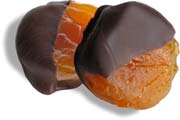 chocolate dipped apricots