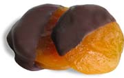 chocolate dipped peaches