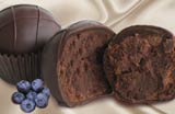 chocolate blueberry truffles